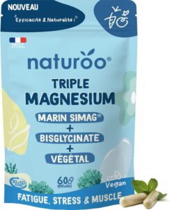 Triple Magnésium - Végétal (Laitue de Mer), Marin SiMAG®, Bisglycinate - 60 Gélules Vegan