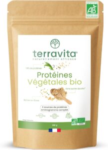 Protéines Végétales BIO | 4 Sources : Aminogramme Complet | Idéale en Shaker ou Recette |