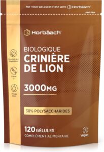 Lions Mane Bio 3000mg | Crinière de Lion Champignon | 120 Gélules Vegan | Hericium Erinace