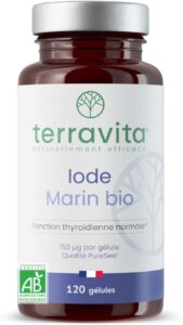 IODE Marin BIO | 150 µg par Gélule | Qualité PureSea® Macro-algue Naturelle | Soutien de l