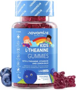 Gummies L-Théanine Enfants | 50 mg de L-Théanine | 30 Gummies | Novomins