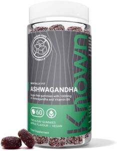 Known 1000mg Ashwagandha Gummies Sans Sucre – Saveur Pomme – Complément Gommes Végan avec