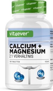 vit4ever Calcium 800 mg + Magnésium 400 mg (2 Comprimés) - 180 Comprimés