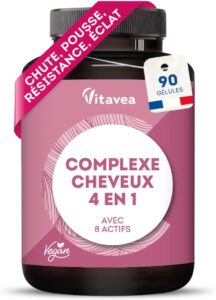 Complexe Cheveux 4-en-1 - Biotine & Zinc - Anti-Chute & Résistance - 3 Mois