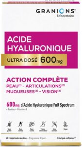 Acide Hyaluronique 600mg - Granions Biotine Niacinamide - Anti-Ride - Vegan