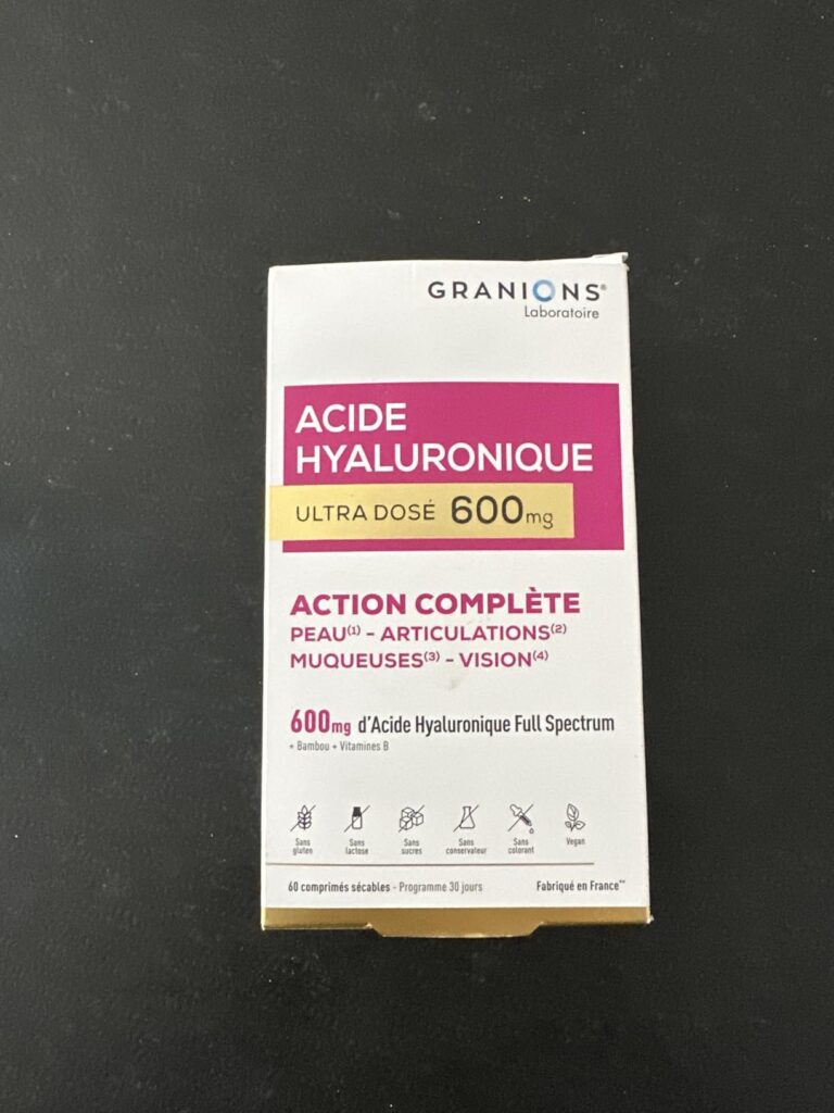 Boîte de compléments alimentaires Acide Hyaluronique Granions