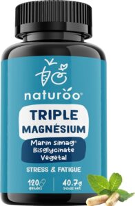 Triple Magnésium - Végétal Bio (Laitue de Mer), Marin SiMAG®, Bisglycinate - 120 Gélules V