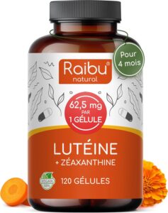 Complément Alimentaire pour les Yeux - Lutéine 50 mg + Zéaxanthine 12,5 mg - 120 Gélules,