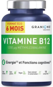 Vitamine B12 Methylcobalamine - Granions Anti Fatigue - Nerveux - 180 Cps