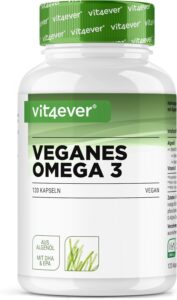 vit4ever Omega 3 Vegan - 120 Gélules Softgel - Ingrédient de Marque