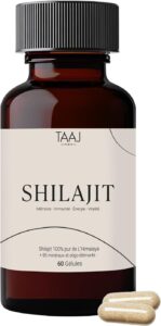 TAAJ | Shilajit Gélules Pur de l'Himalaya - SHILAJIT | Énergie, Vitalité, Endurance, Clart