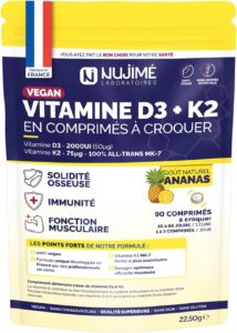 Vitamine D3 2000UI + Vitamine K2 all-trans MK7 75µg | 100% VEGAN