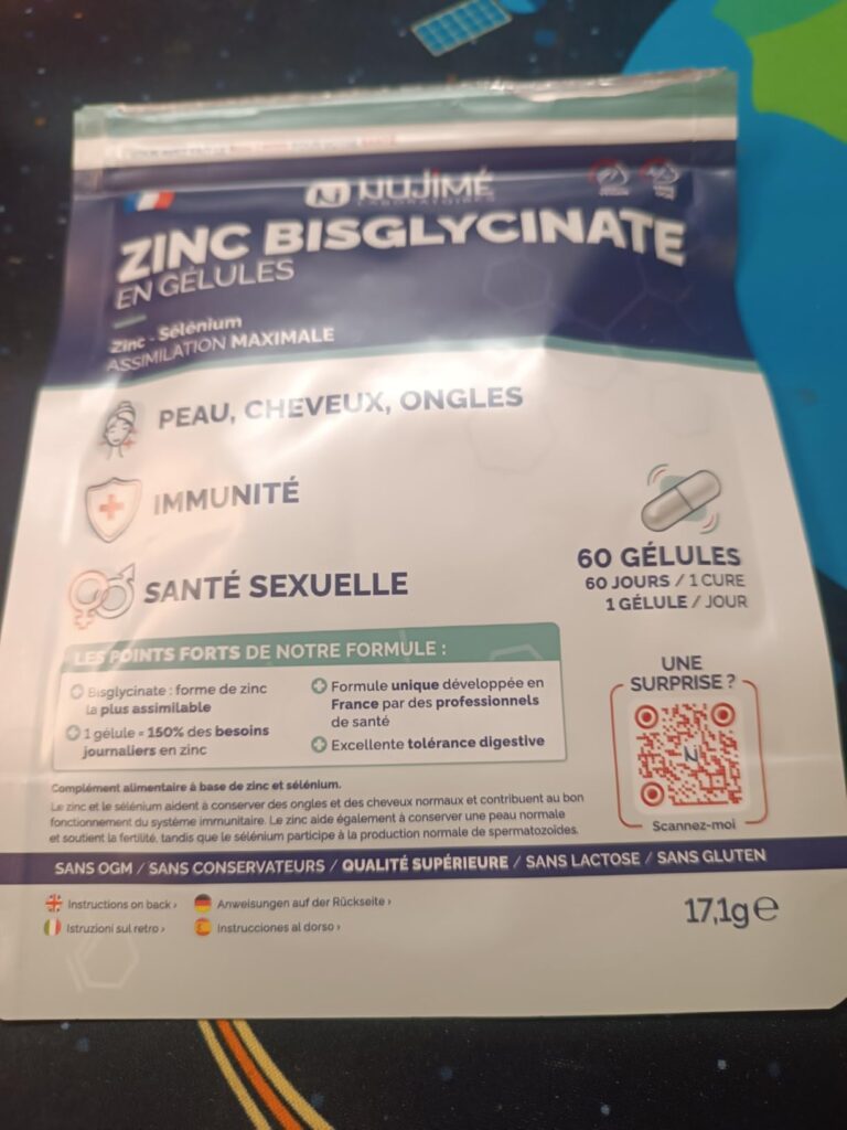 Zinc Bisglycinate 15mg + Sélénium | Dosage élevé photographié par Client Mystère, acheteur