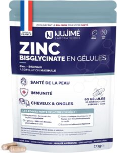 Zinc Bisglycinate 15mg + Sélénium | Dosage élevé | 60 gélules