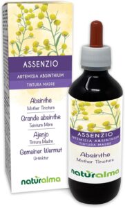 Grande absinthe (Artemisia absinthium) herbe avec fleurs Teinture Mère sans alcool Natural