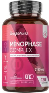 Menophase Complex 2150mg par portion - avec Vitamines B6, B9, B12 et D3 - Magnésium, fer e
