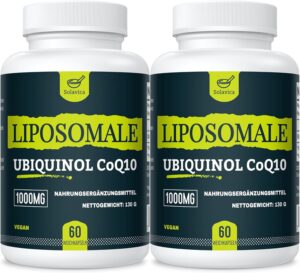 Ubiquinol CoQ10 Liposomal 1000 mg – Coenzyme Q10 vegan hautement dosé avec phosphatidylcho