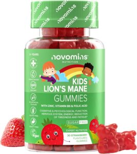 Crinière de Lion Enfants | 30 Gummies | Sans Sucre | Végan | Novomins