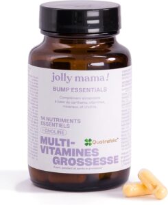 Jolly mama! Bump Essentials | Multi-Vitamines Grossesse | Avec Choline et Vitamine B9 Acti