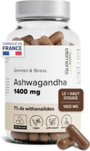 Ashwagandha Pure 1400mg Extra Fort - Régulation Cortisol - 7% Withanolides