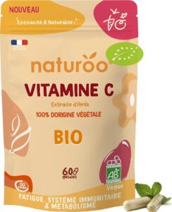 Vitamine C à base d'Amla bio Naturelle et Végétale, 60 gélules (1 à 2 mois) | Premium & Ve