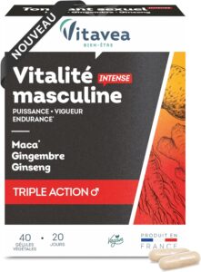 Vitavea Bien-être - Vitalité masculine Maca Gingembre Ginseng - 40 gélules
