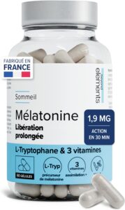 Mélatonine 1,9mg Hautement Dosée - Endormissement Rapide & Nuit Réparatrice