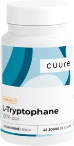 L-Tryptophane - CUURE - 30 comprimés - 45 jours - 1 Comprimé/Jour - Vegan - Fabriqué en Fr