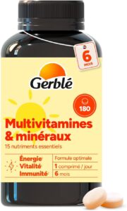 GERBLE - Multivitamines - 15 Nutriments Essentiels (Vitamines A,B, C, D, E) - Complément A