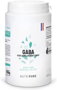 Nutripure GABA 750 mg – Acide Gamma-Aminobutyrique Vegan – Complément Alimentaire Relaxati